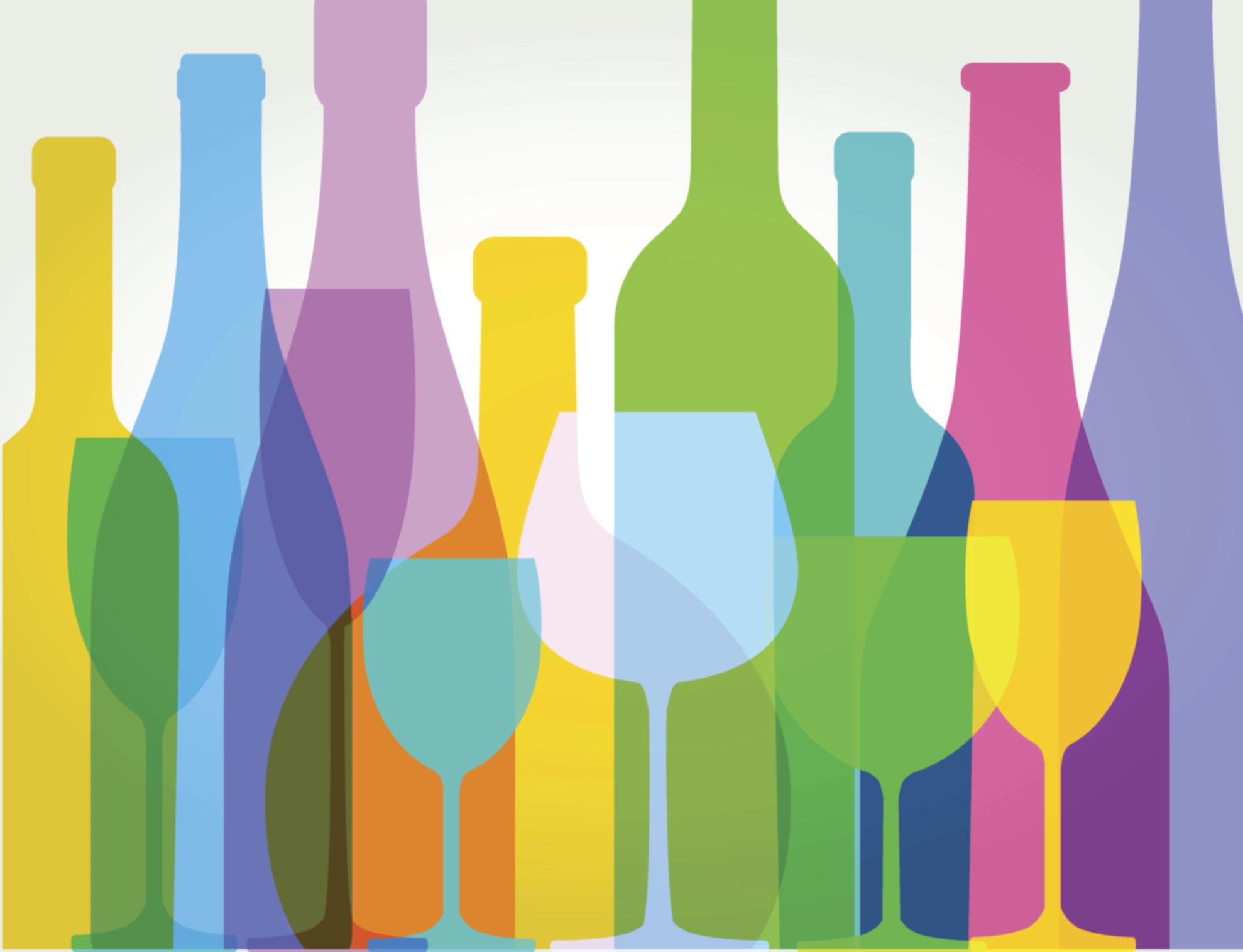 Pisane steklenice vina, ki se prekrivajo. EPS10, najboljša datoteka v RGB, različica CS5 v zipu